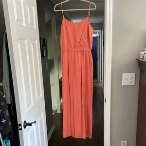 Moodie Orange Sleeveless Spaghetti Strap Jumper